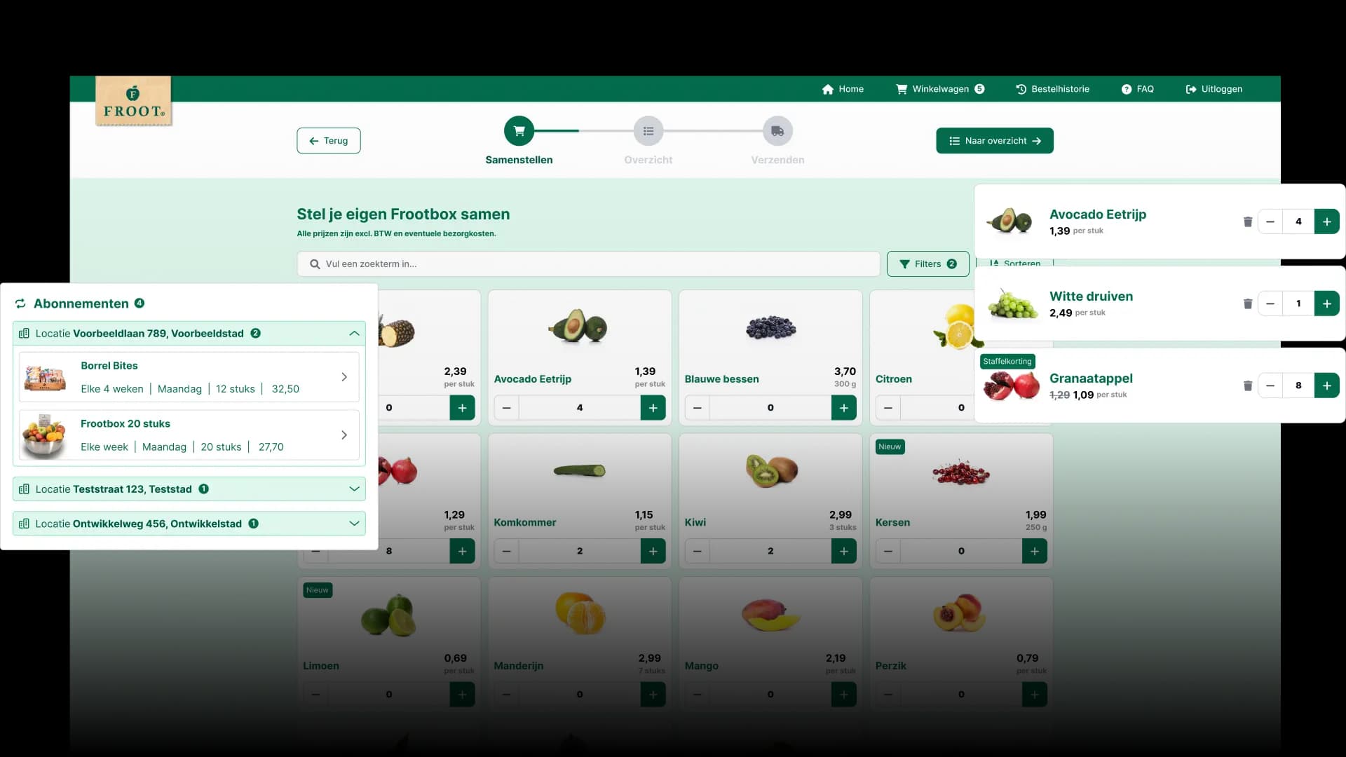 Froot B2B customer dashboard preview